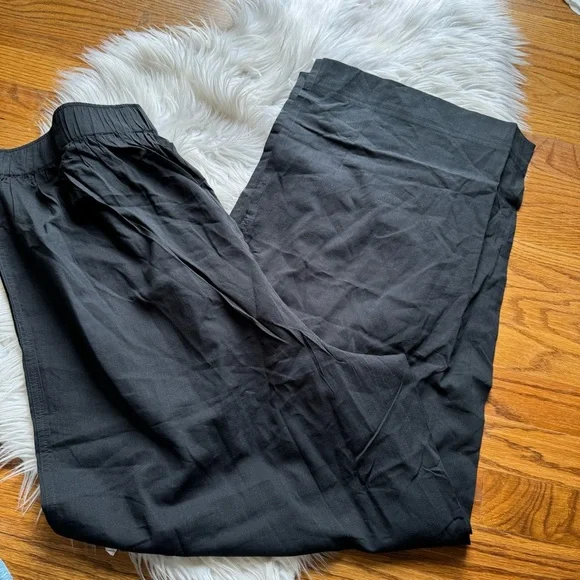 NWT Madewell Drawstring Wide-Leg Pants in black - Picture 12 of 15